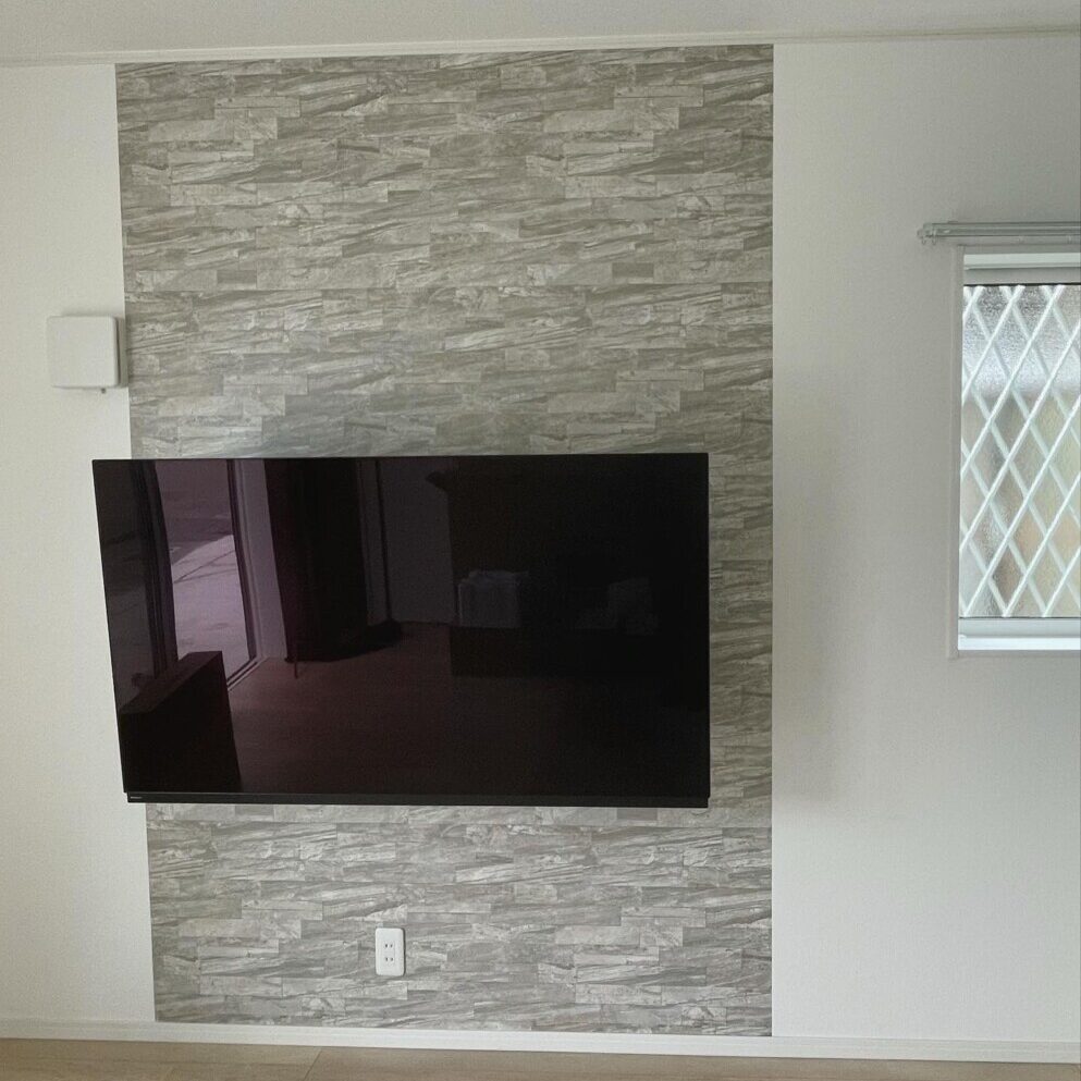 古賀市新築物件にて壁掛けテレビ設置工事を行わせていただきました。タツケン-ハウスデザイン-の画像